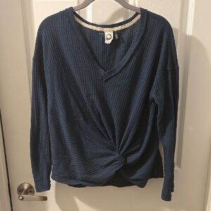 Anthropologie Waffle Knit V-Neck